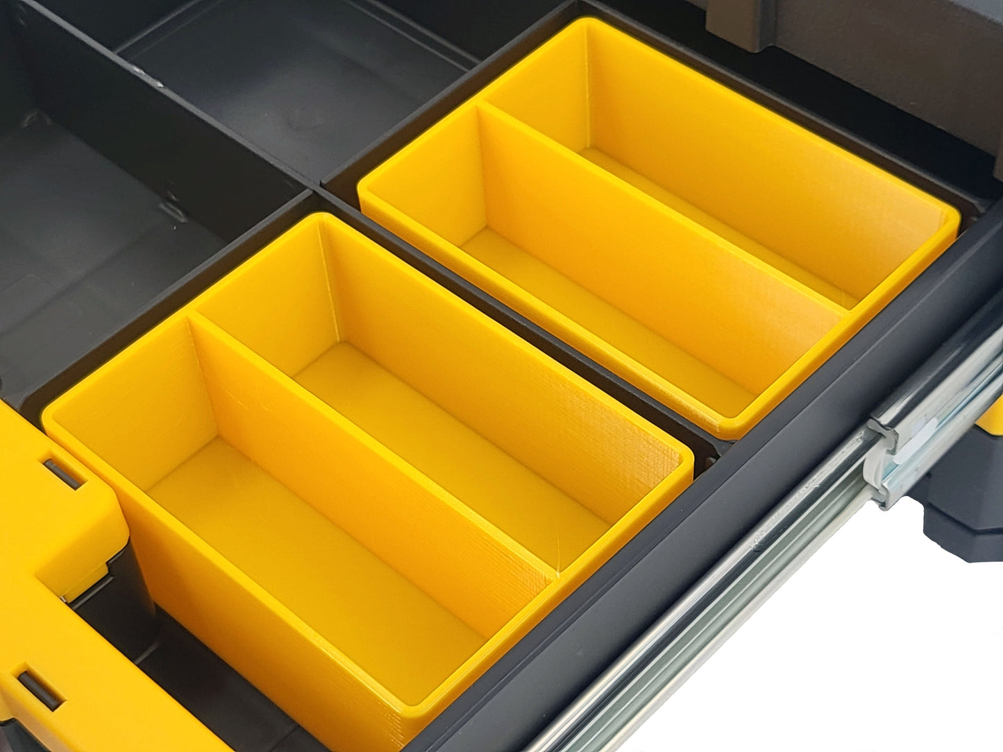 Dewalt TSTAK 2-Drawer Tool Box Compatible Small Nesting Bins - Yellow