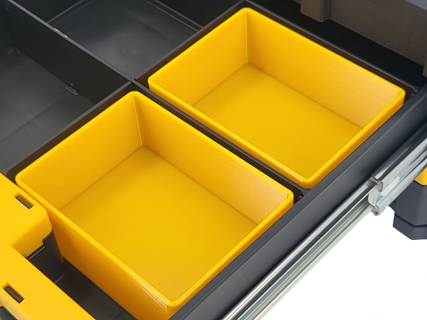 Dewalt TSTAK 2-Drawer Tool Box Compatible Small Nesting Bins - Yellow