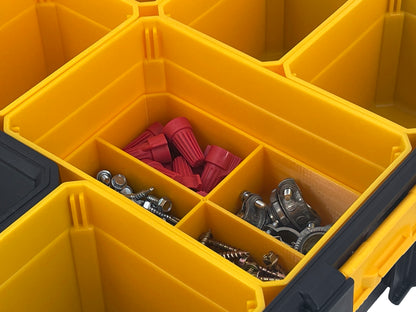 Dewalt Deep Pro Organizer Compatible Large Nesting Bin Set - Yellow