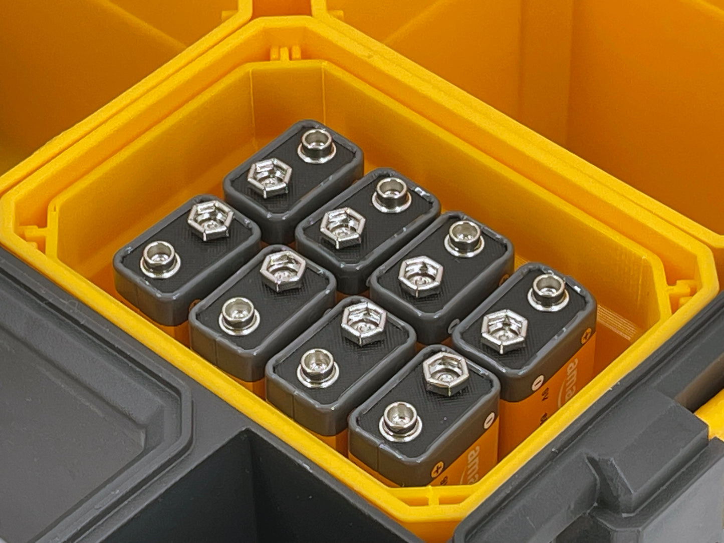 DeWalt Mid Size Pro Compatible AA AAA C D 9V Battery Insert Bin