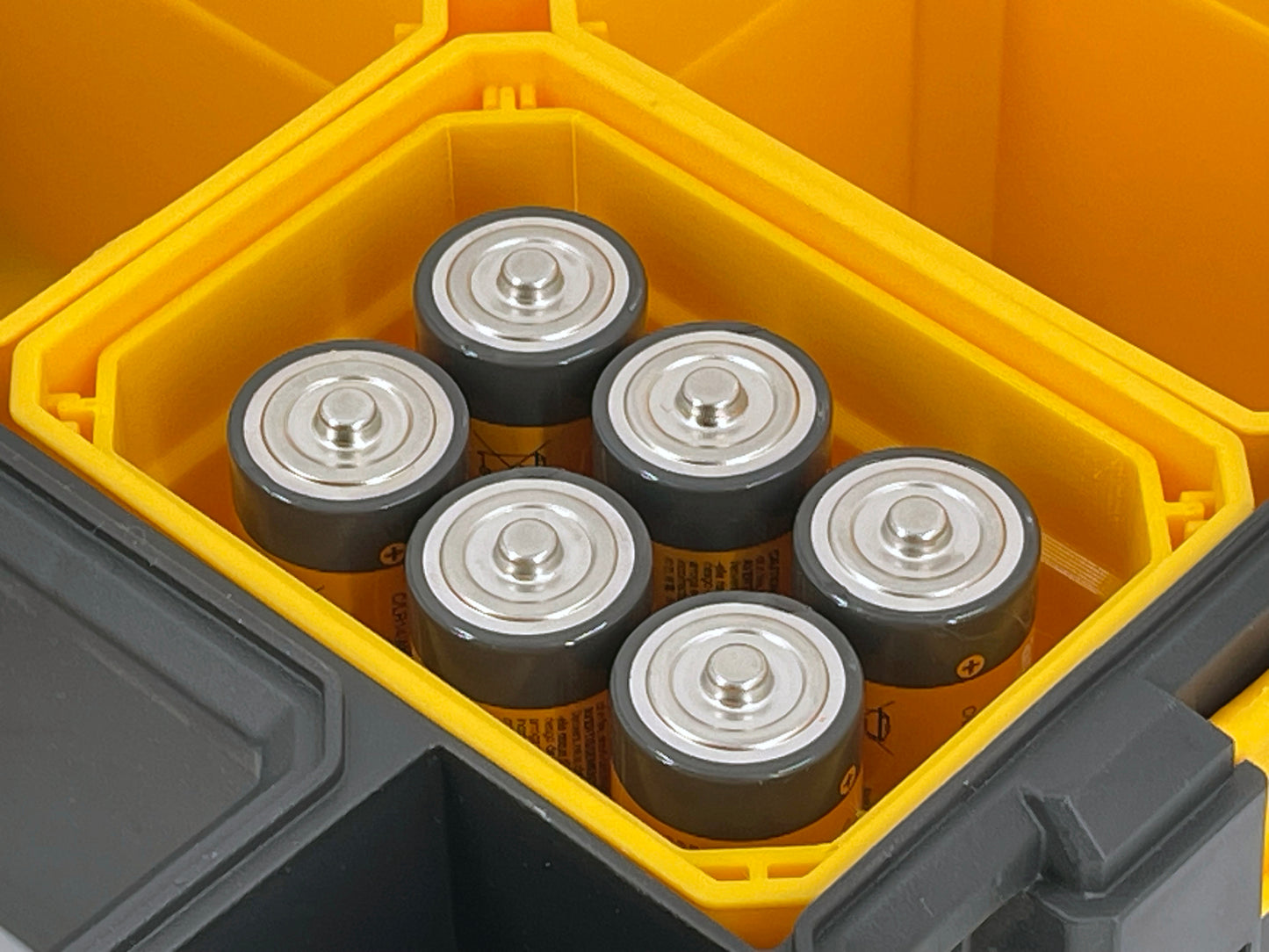 DeWalt Mid Size Pro Compatible AA AAA C D 9V Battery Insert Bin