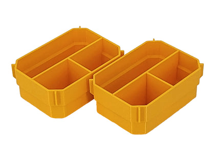 DeWalt TSTAK Organizer Compatible Small Nesting Bins - Yellow