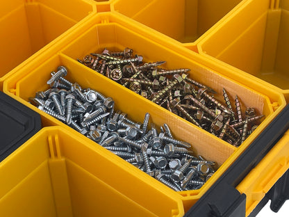 Dewalt Deep Pro Organizer Compatible Large Nesting Bin Set - Yellow