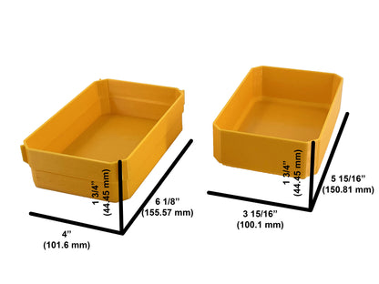 Dewalt Deep Pro Organizer Compatible Large Nesting Bin Set - Yellow
