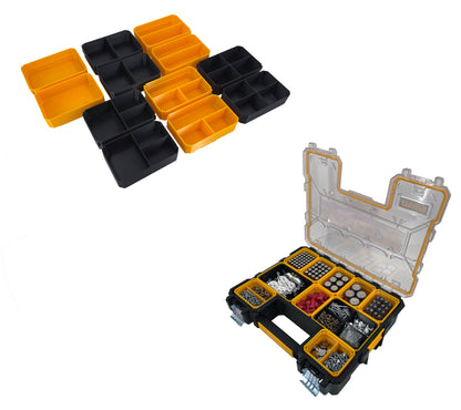 Dewalt Deep Pro Organizer Compatible Large Nesting Bin Set - Yellow