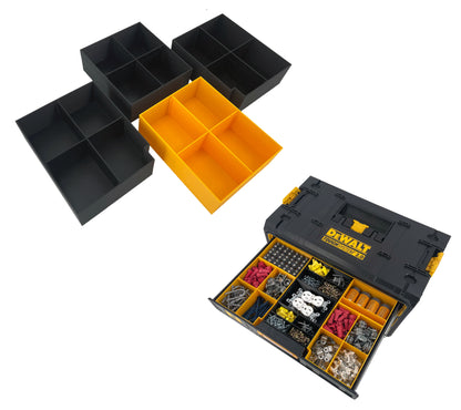 Dewalt ToughSystem 2.0 3-Drawer Tool Box Compatible Medium Nesting Bin Sets - Black