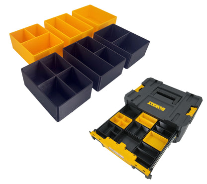 Dewalt TSTAK 2-Drawer Tool Box Compatible Small Nesting Bins - Yellow