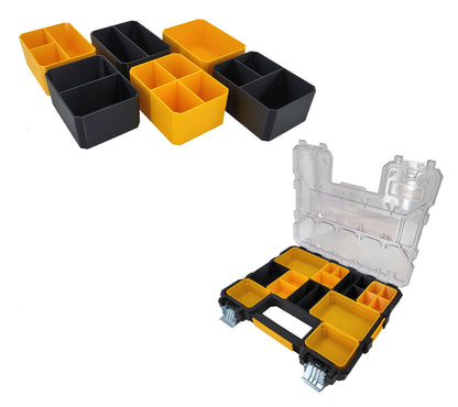 DeWalt Shallow Pro Organizer Compatible Small Nesting Bins - Yellow