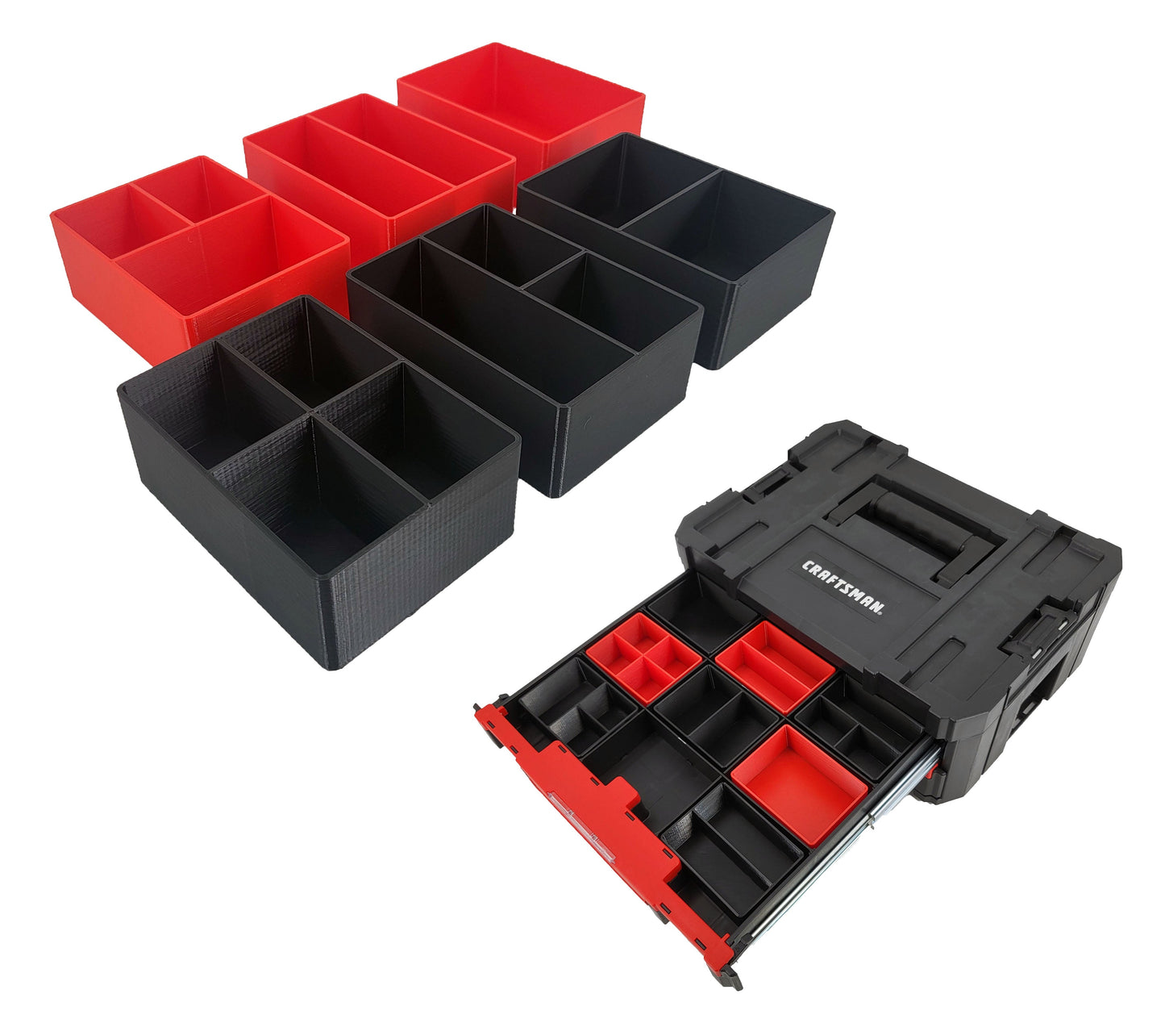 Craftsman Versastack 2-Drawer Tool Box Compatible Small Nesting Bins - Red