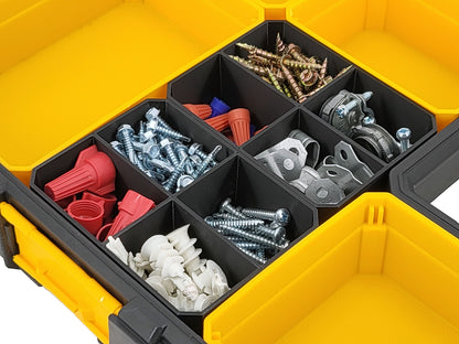 DeWalt Shallow Pro Organizer Compatible Small Nesting Bins - Black