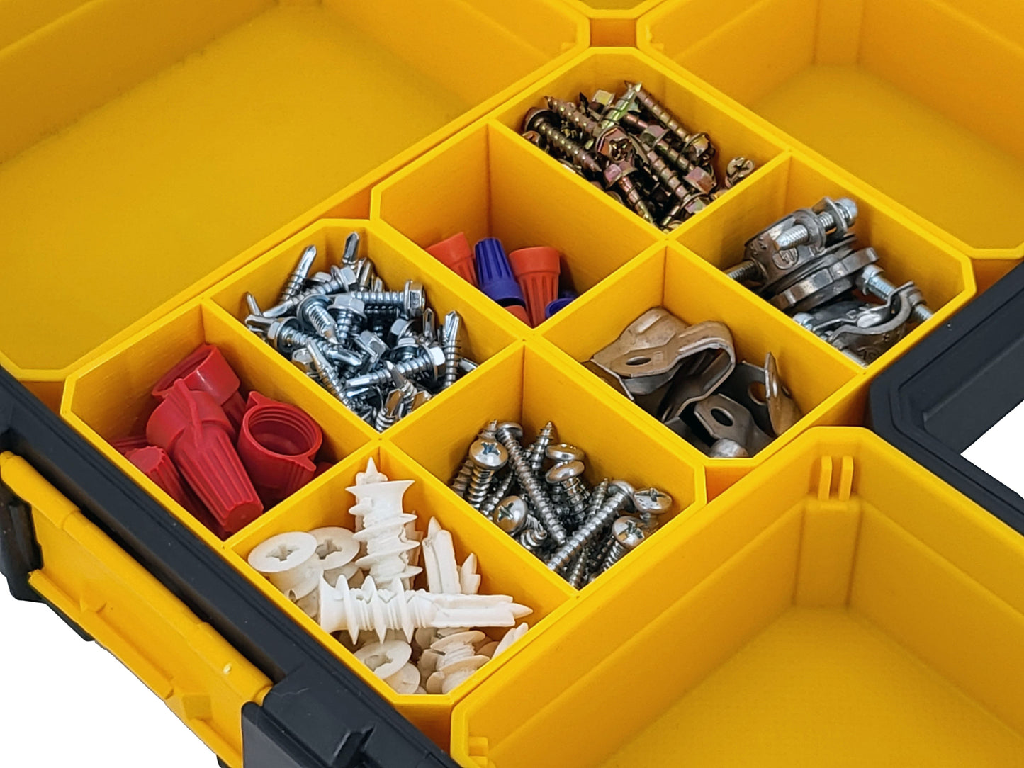 DeWalt Shallow Pro Organizer Compatible Small Nesting Bins - Yellow