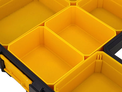 DeWalt Shallow Pro Organizer Compatible Small Nesting Bins - Yellow