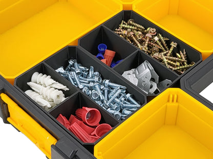 DeWalt Shallow Pro Organizer Compatible Small Nesting Bins - Black