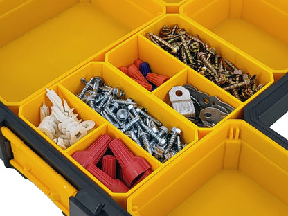 DeWalt Shallow Pro Organizer Compatible Small Nesting Bins - Yellow