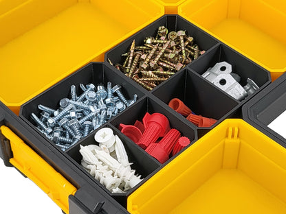 DeWalt Shallow Pro Organizer Compatible Small Nesting Bins - Black