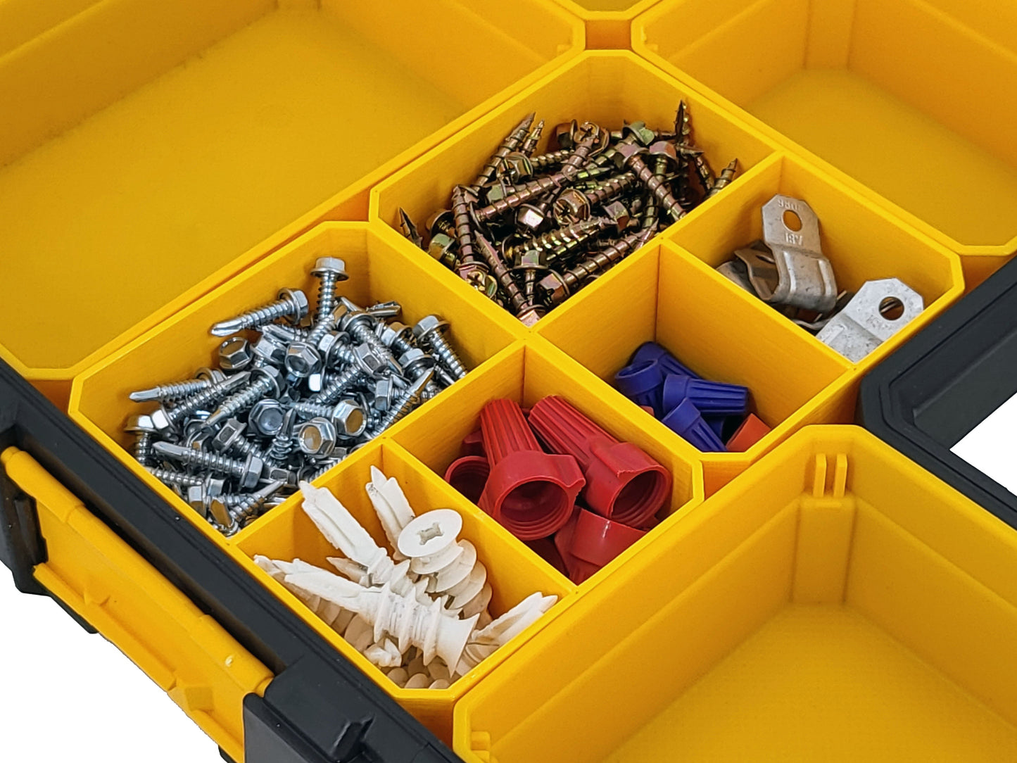 DeWalt Shallow Pro Organizer Compatible Small Nesting Bins - Yellow