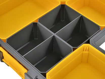 DeWalt Shallow Pro Organizer Compatible Small Nesting Bins - Black