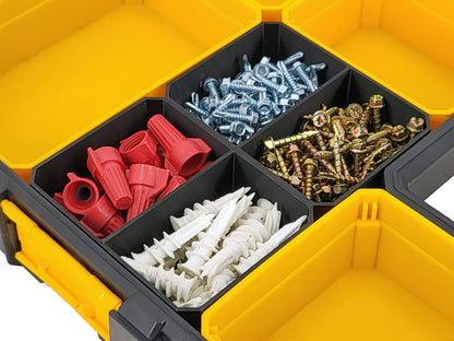 DeWalt Shallow Pro Organizer Compatible Small Nesting Bins - Black