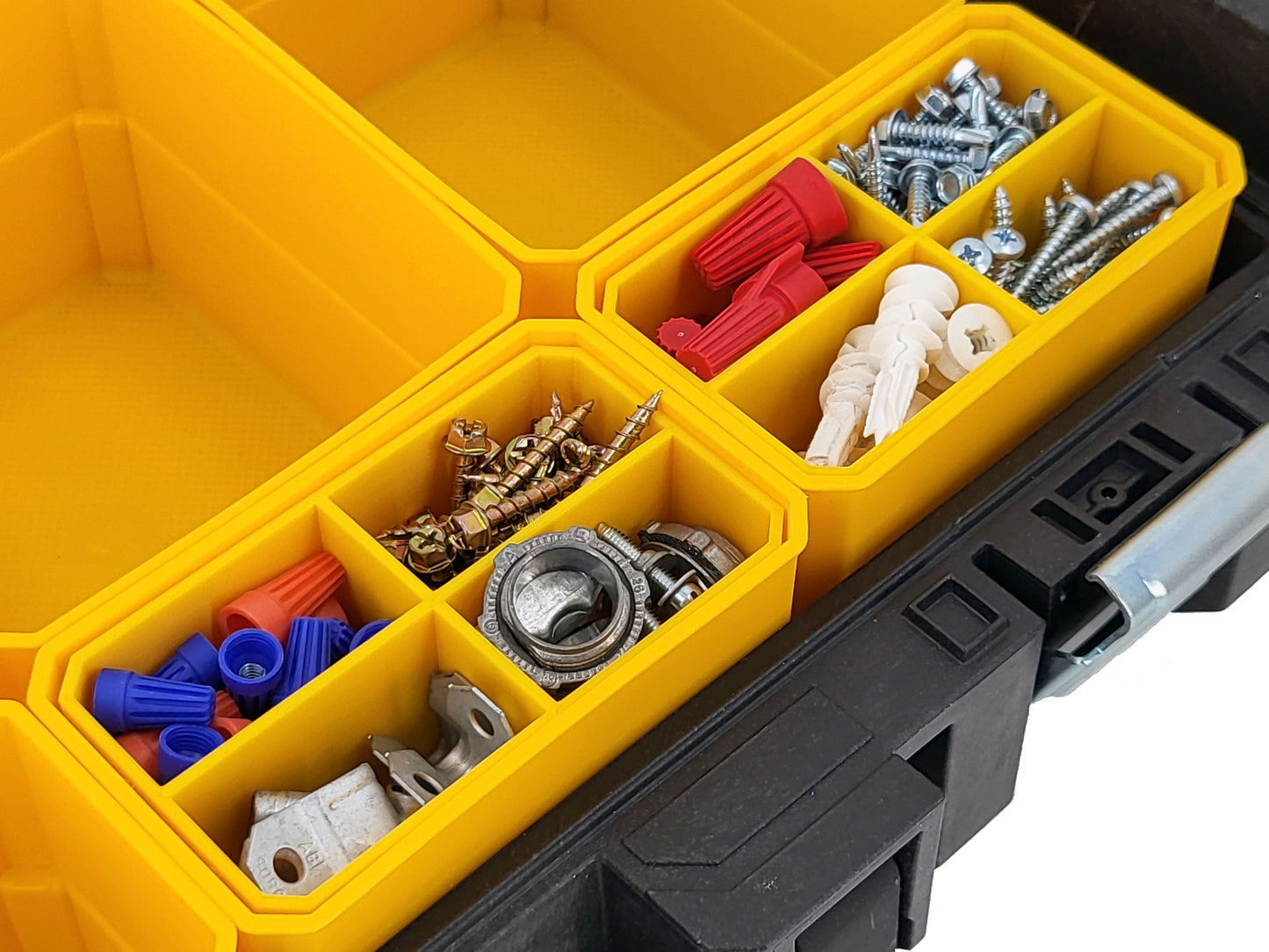 DeWalt ToughSystem 1.0 Organizer Compatible Small Nesting Bins - Yellow