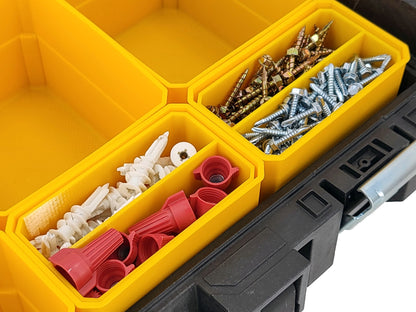 DeWalt ToughSystem 1.0 Organizer Compatible Small Nesting Bins - Yellow