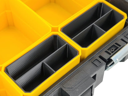 DeWalt ToughSystem 1.0 Organizer Compatible Small Nesting Bins - Black