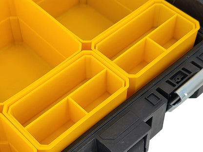 DeWalt ToughSystem 1.0 Organizer Compatible Small Nesting Bins - Yellow