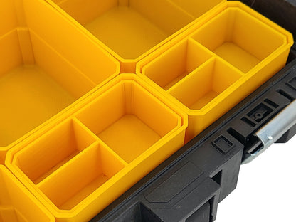 DeWalt ToughSystem 1.0 Organizer Compatible Small Nesting Bins - Yellow