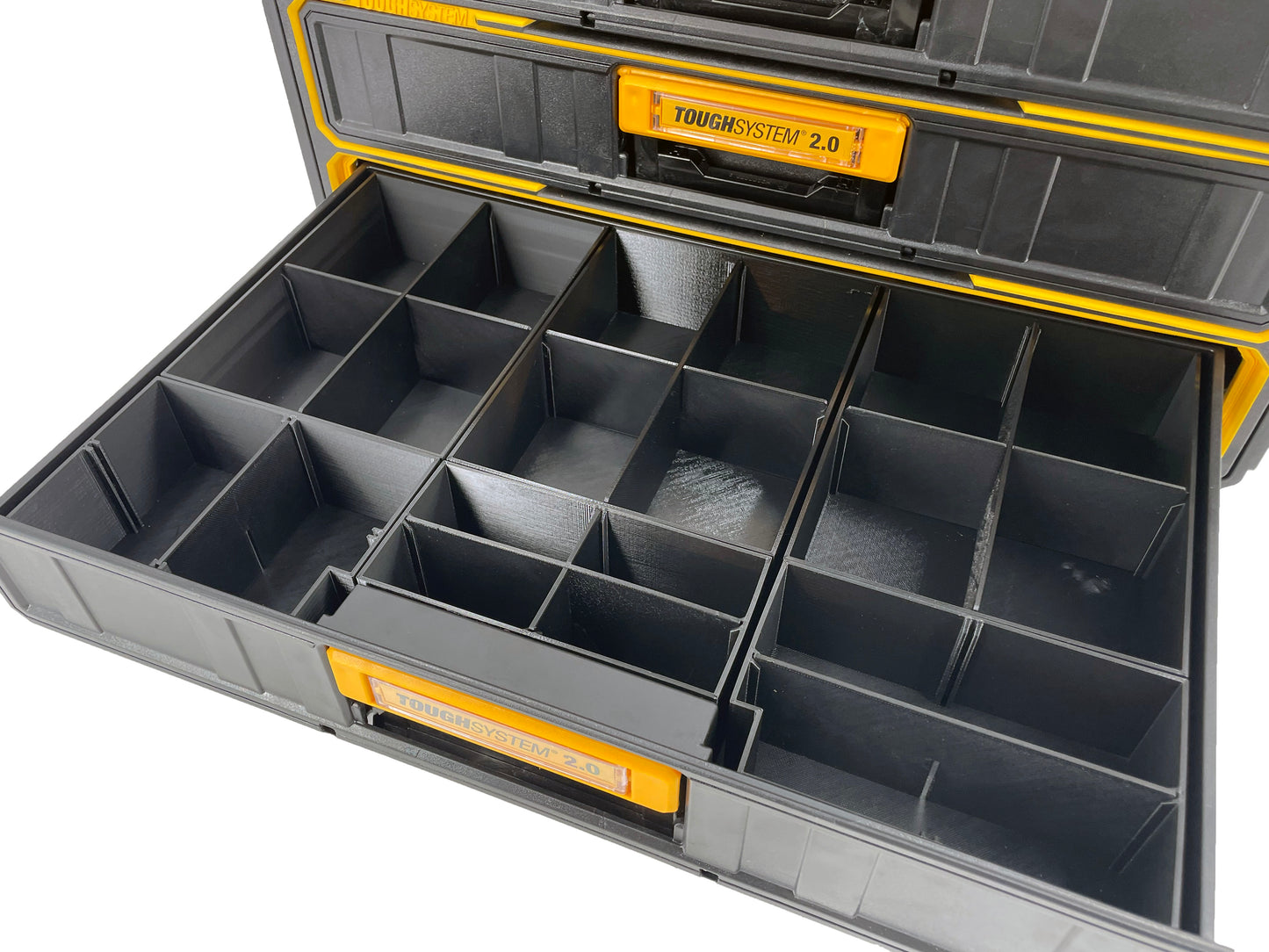 Dewalt ToughSystem 2.0 3-Drawer Tool Box Compatible Medium Nesting Bin Sets - Black