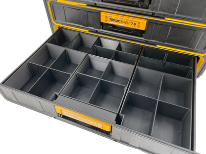 Dewalt ToughSystem 2.0 3-Drawer Tool Box Compatible Medium Nesting Bin Sets - Black