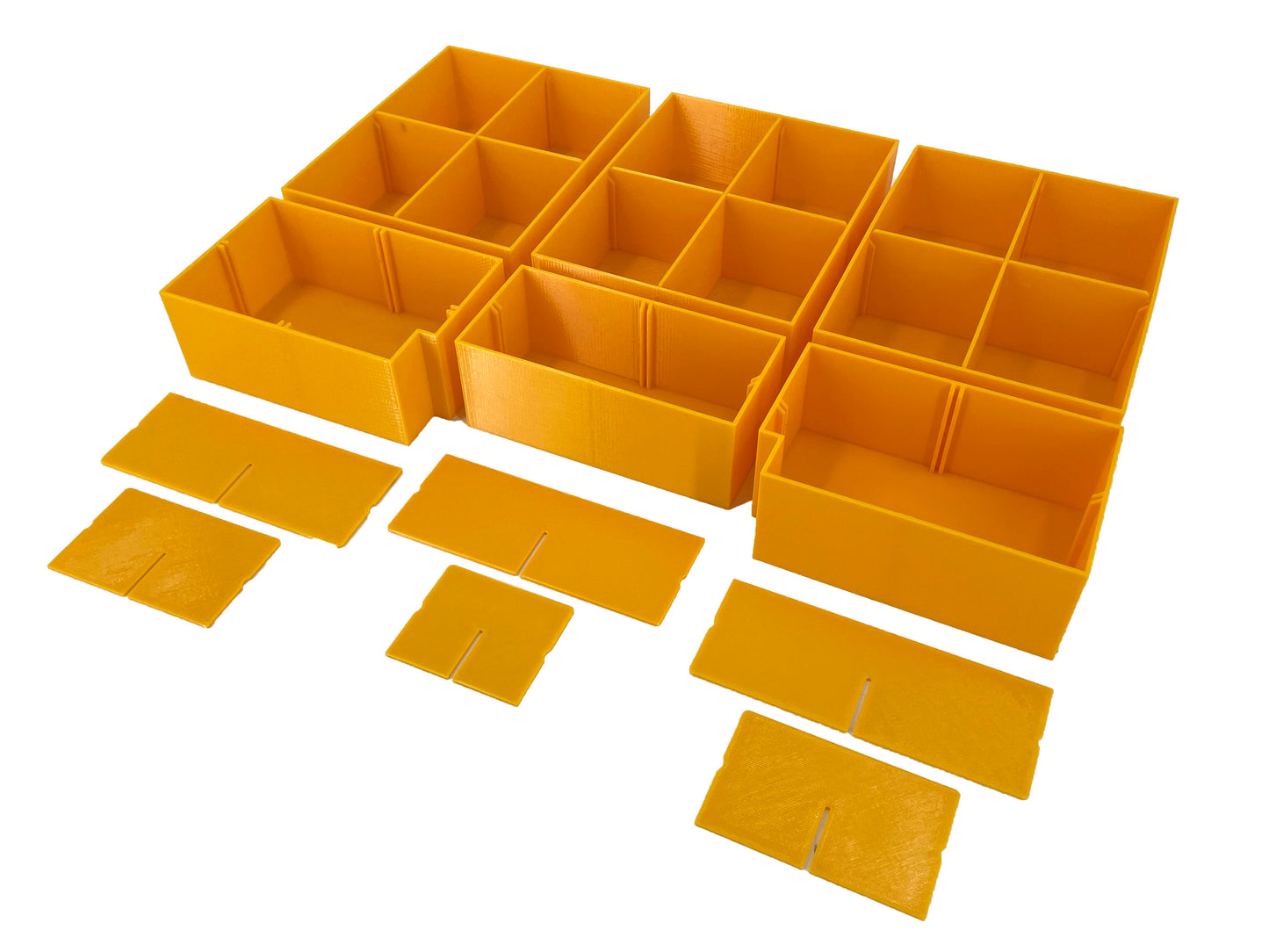 Dewalt ToughSystem 2.0 3-Drawer Tool Box Compatible Medium Nesting Bin Sets - Yellow