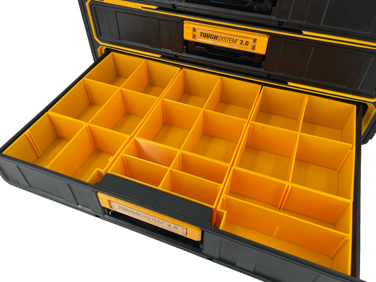 Dewalt ToughSystem 2.0 3-Drawer Tool Box Compatible Medium Nesting Bin Sets - Yellow