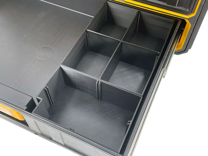 Dewalt ToughSystem 2.0 3-Drawer Tool Box Compatible Medium Nesting Bin Sets - Black