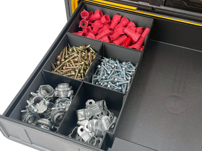 Dewalt ToughSystem 2.0 3-Drawer Tool Box Compatible Medium Nesting Bin Sets - Black