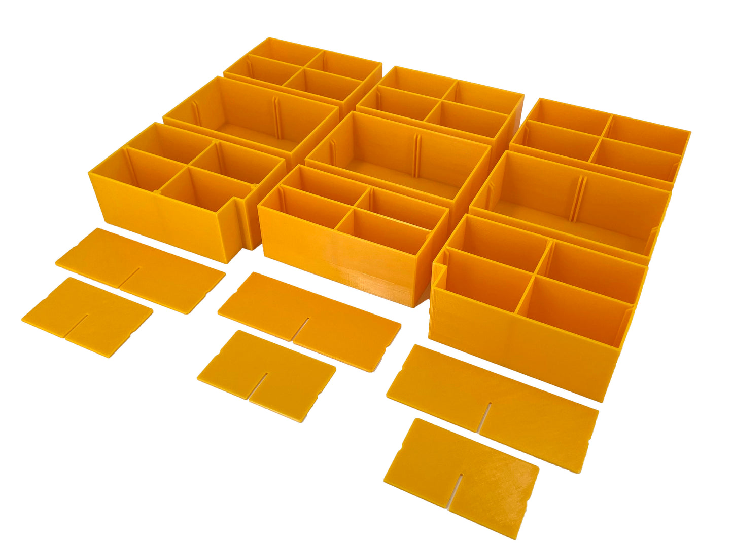 Dewalt ToughSystem 2.0 3-Drawer Tool Box Compatible Small Nesting Bin Sets - Yellow