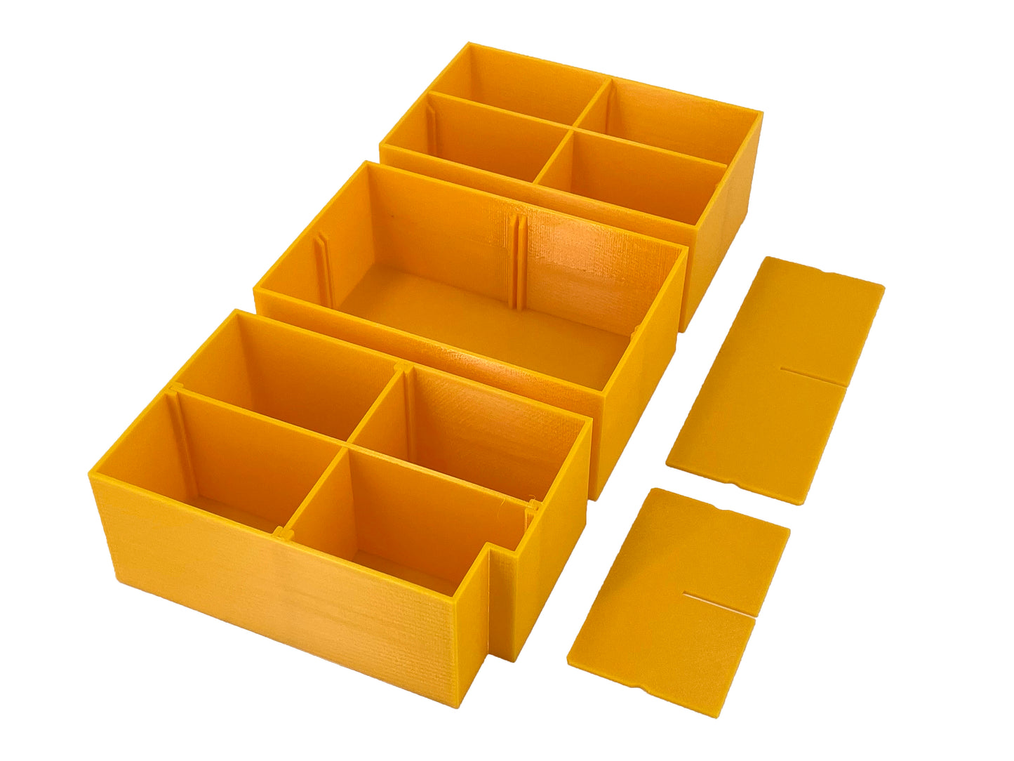 Dewalt ToughSystem 2.0 3-Drawer Tool Box Compatible Small Nesting Bin Sets - Yellow