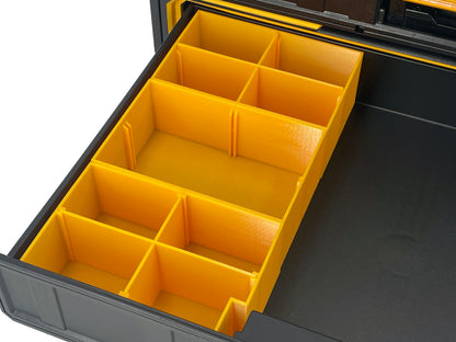 Dewalt ToughSystem 2.0 3-Drawer Tool Box Compatible Small Nesting Bin Sets - Yellow