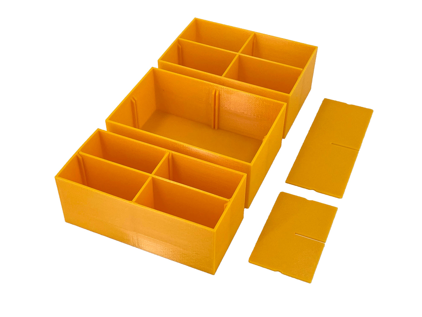 Dewalt ToughSystem 2.0 3-Drawer Tool Box Compatible Small Nesting Bin Sets - Yellow