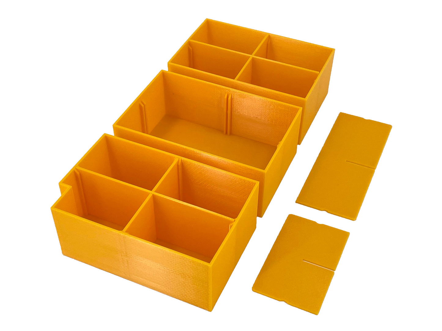 Dewalt ToughSystem 2.0 3-Drawer Tool Box Compatible Small Nesting Bin Sets - Yellow