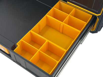 Dewalt ToughSystem 2.0 3-Drawer Tool Box Compatible Small Nesting Bin Sets - Yellow