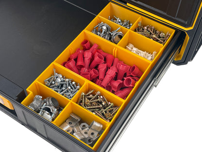 Dewalt ToughSystem 2.0 3-Drawer Tool Box Compatible Small Nesting Bin Sets - Yellow