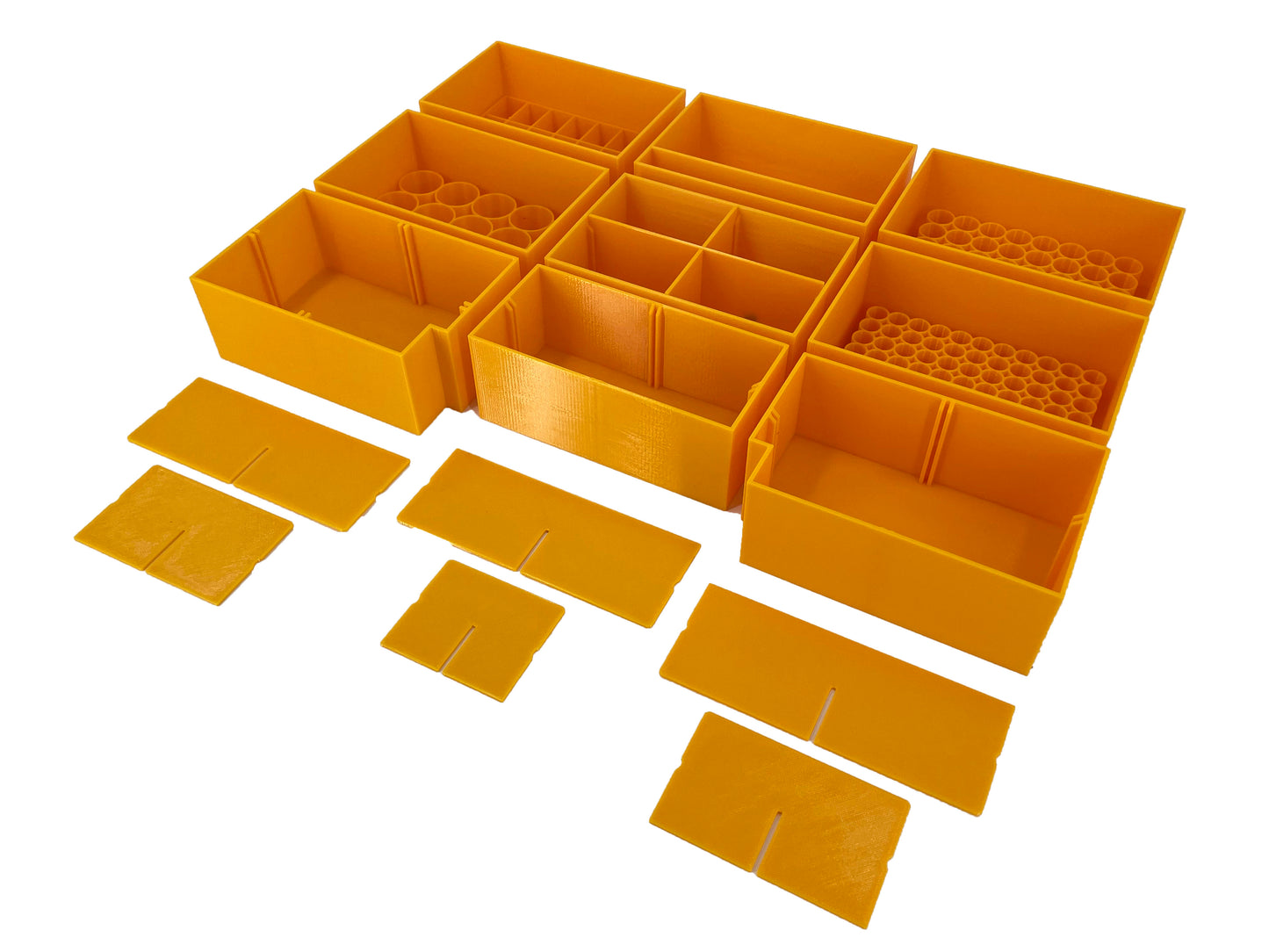 Dewalt ToughSystem 2.0 3 Drawer Tool Box Case Compatible Small AA AAA C D 9V Bin - Yellow