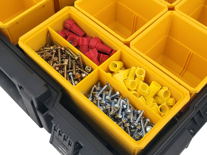 DeWalt ToughSystem 2.0 Full-Size Organizer Compatible Large Nesting Bin - Yellow