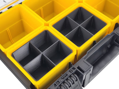 DeWalt ToughSystem 2.0 Deep Compact Organizer Compatible Small Nesting Bins - Black