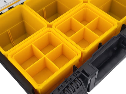 DeWalt ToughSystem 2.0 Deep Compact Organizer Compatible Small Nesting Bins - Yellow