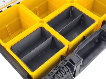 DeWalt ToughSystem 2.0 Deep Compact Organizer Compatible Small Nesting Bins - Black