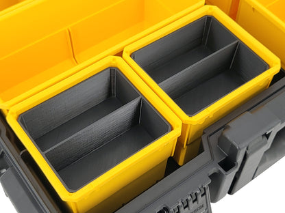 DeWalt ToughSystem 2.0 Full-Size Organizer Compatible Small Nesting Bins - Black