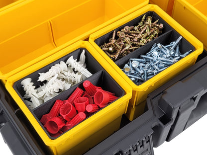 DeWalt ToughSystem 2.0 Full-Size Organizer Compatible Small Nesting Bins - Black