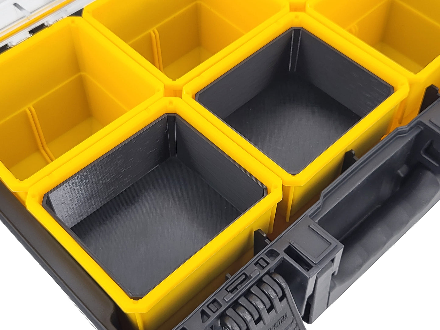 DeWalt ToughSystem 2.0 Deep Compact Organizer Compatible Small Nesting Bins - Black