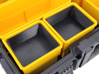 DeWalt ToughSystem 2.0 Full-Size Organizer Compatible Small Nesting Bins - Black