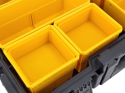 DeWalt ToughSystem 2.0 Full-Size Organizer Compatible Small Nesting Bins - Yellow